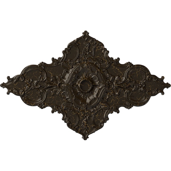 Ekena Millwork Melchor Diamond Medallion (Canopies up to 4"), 67 1/4"W x 43 3/8"H x 4"ID x 2"P, Stone Hearth CM70X43MLSHC - main